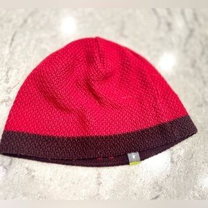 Smartwool Red and Brown Wool Beanie